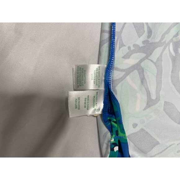 Lilly Pulitzer Blue & Green Tropical Print Maxi Dress With Gold Button XL - Picture 11 of 13